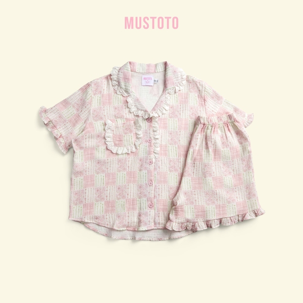 MB93 | Bộ Mặc Nhà Pijama Muslin Mềm Mát Quần Ngắn