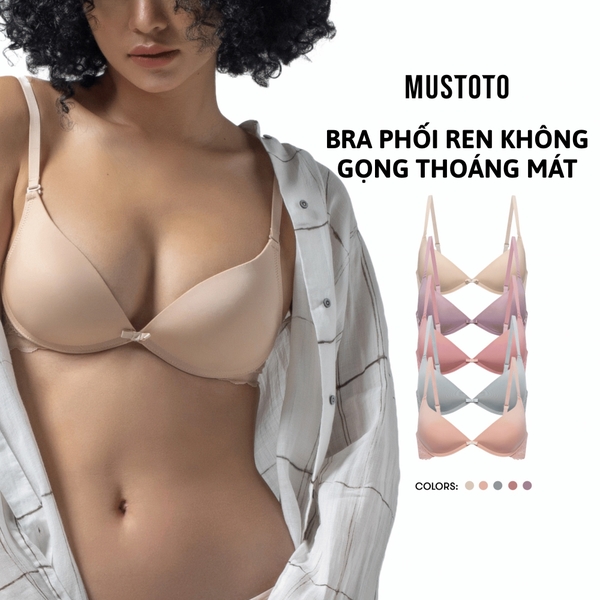 MA68 | MUSTOTO Áo Lót Nữ Mút Mỏng Không Gọng