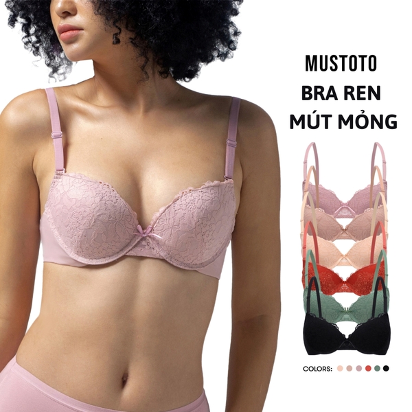 MA19 | [CÓ SIZE LỚN] Áo Lót Bra Ren Phối Lưới Mút Mỏng Nhẹ Có Gọng