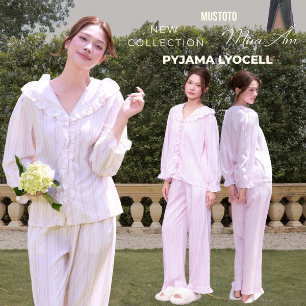 MB99 | Bộ Mặc Nhà Pijama Lyocell Quần Dài Thu Đông