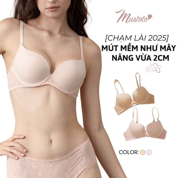Áo Lót Nữ Ren Hoa Lài Có Gọng Mút Mềm Như Mây Nâng Vừa 2cm (MA38)