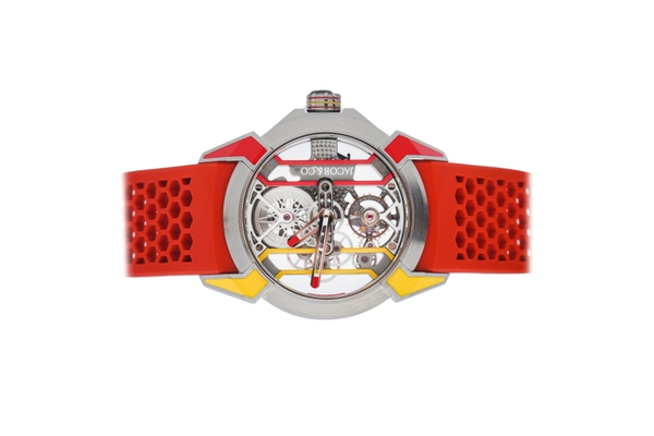 Đồng hồ đeo tay Jacob & Co, EPIC X WATCH, vỏ titanium, size 44mm, máy lên dây cót tay, dây cao su size M, phiên bản Việt Nam giới hạn, mã: EX110.20.AH.AL.ABRUA, hàng mới 100%