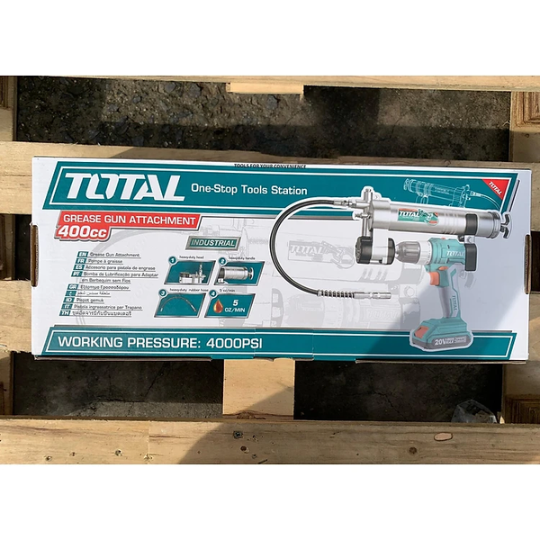 SÚNG BƠM MỠ SỬ DỤNG VỚI MÁY KHOAN PIN TOTAL TGULI2001 - HÀNG CHÍNH HÃNG