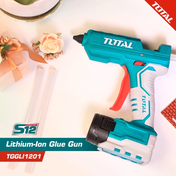 SÚNG BẮN KEO PIN S12 12V 11,2MM TOTAL TGGLI1201 - HÀNG CHÍNH HÃNG