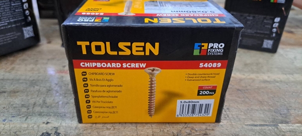 HỘP CÂY VÍT VÁN SIZE TỪ 3.5X25MM-5.0X80MM TOLSEN - HÀNG CHÍNH HÃNG