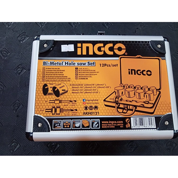 BỘ MŨI KHOÉT KIM LOẠI 12 CHI TIẾT INGCO AKH0121 - HÀNG CHÍNH HÃNG