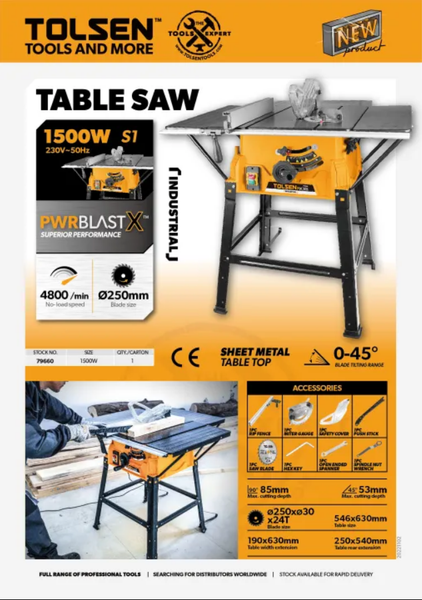 MÁY CƯA BÀN 1500W TOLSEN 79660 - HÀNG CHÍNH HÃNG