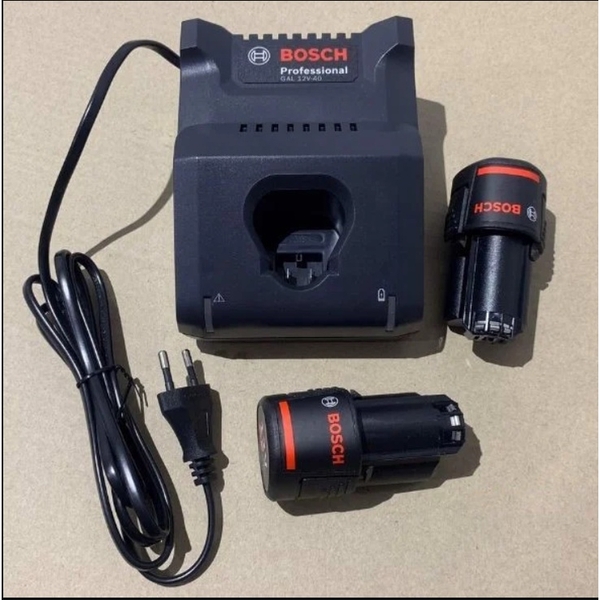 BỘ 2 PIN BOSCH 2.0AH SẠC NHANH GAL 12V-40 -HÀNG CHÍNH HÃNG