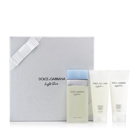 Gift Set Dolce & Gabbana Light BLue 3pcs( EDP 100ml + Body Lotion 100ml +  Shower Gel 100ml) Her&Him Perfume