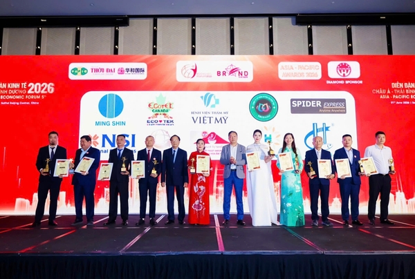 Công ty TNHH XNK Thương Mại Thực Phẩm Nam Thắng vinh dự được trao tặng danh hiệu Top 10 Asia – Pacific Outstanding Brands 2026