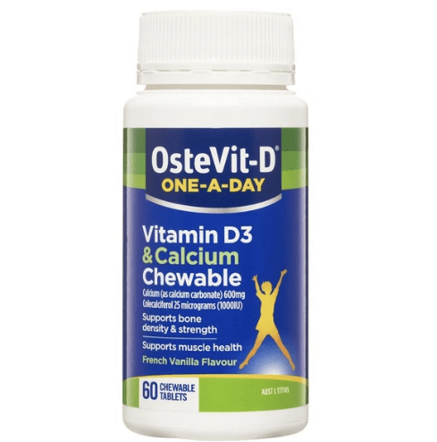 Viên nhai bổ sung Vitamin D3 & Calcium Chewable OsteVit-D One-A-Day 60 viên