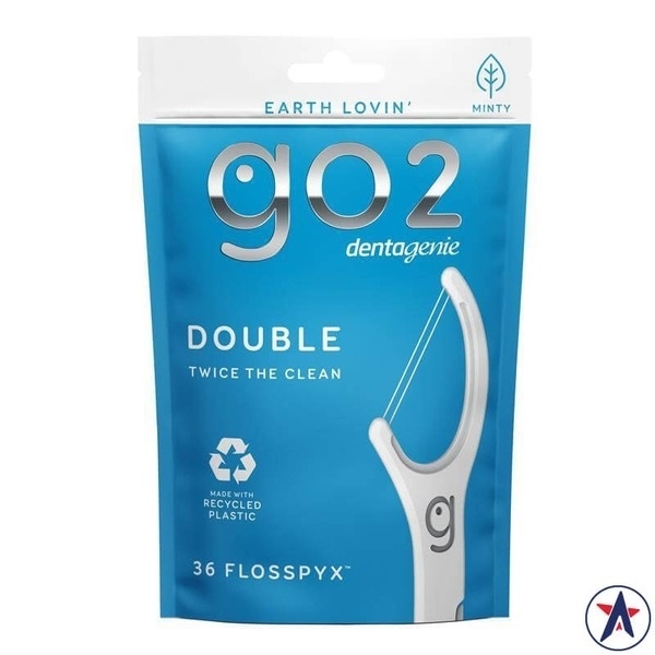 Tăm chỉ nha khoa GO2 Dentagenie Double Flosspyx Mint 36 cái