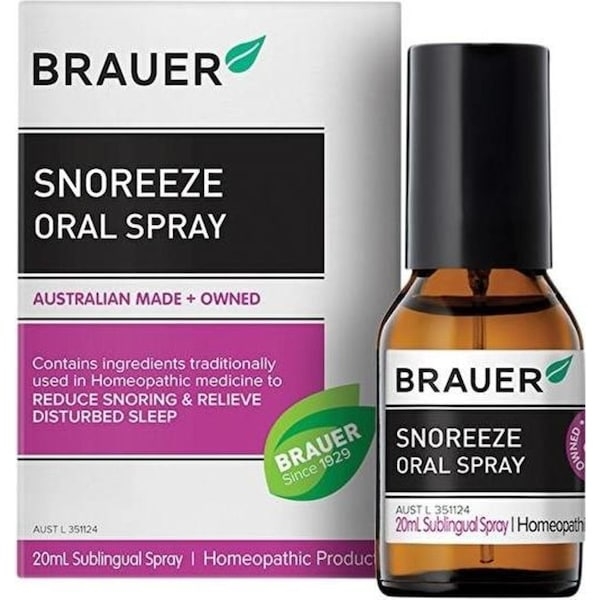Xịt miệng giảm ngáy Brauer Snore Eze Oral Spray