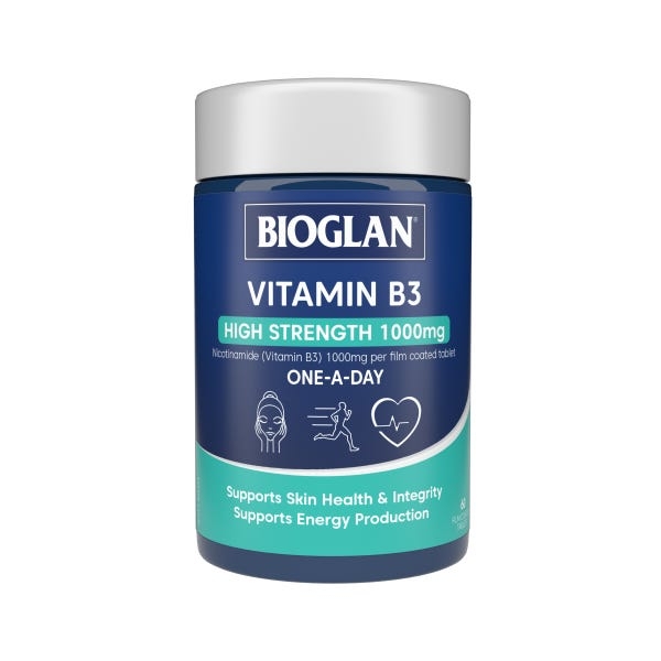 Viên uống bổ sung Vitamin B3 Bioglan High Strength 1000mg 60 viên