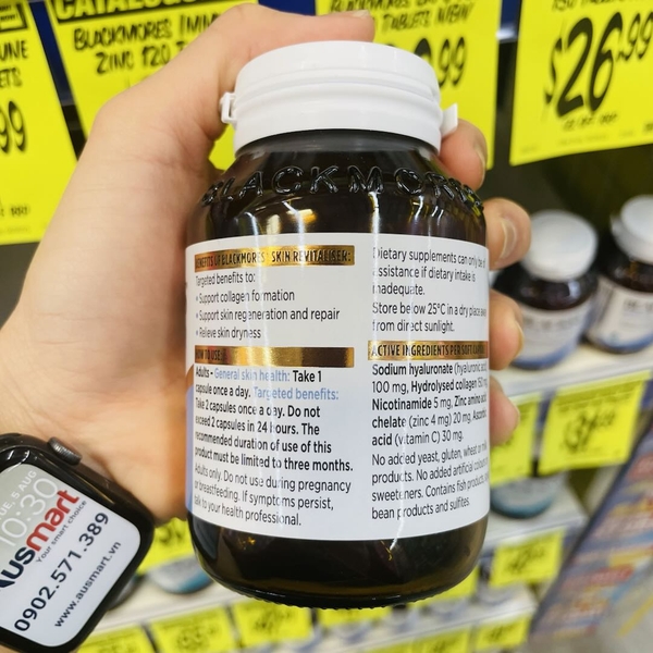 Viên uống đẹp da Blackmores Skin Revitaliser 60 viên