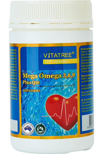 Viên uống Vitatree Mega Omega 3,6,9 Plus Q10 | Ausmart.vn