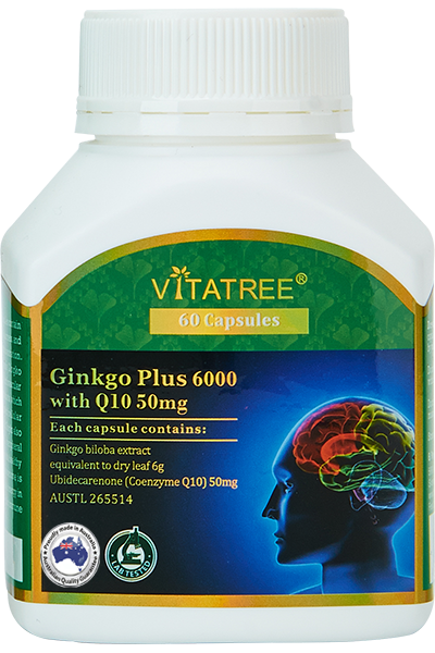 Viên uống Vitatree Ginkgo Plus 6000 with Q10 50mg 60 viên [Pre-order]