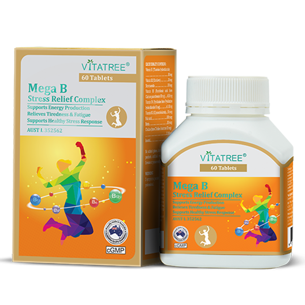Viên uống giảm stress Vitatree Mega B Stress Relief Complex 60 viên