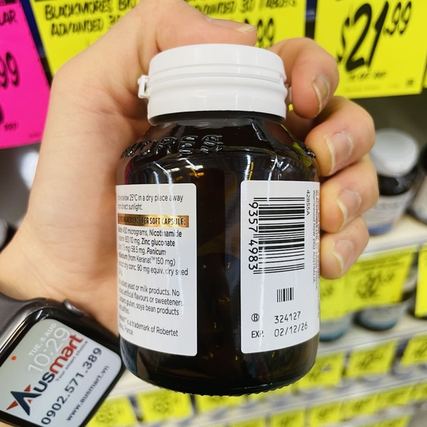 Viên uống kích thích mọc tóc Blackmores Hair Growth+Scalp Ultra