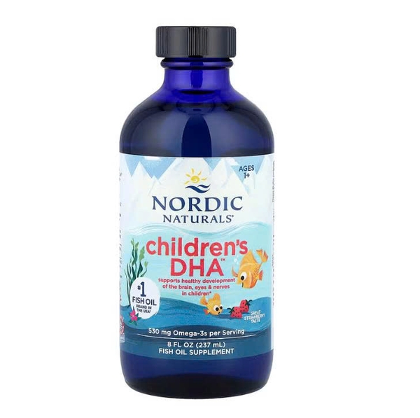 Siro bổ sung DHA Omega-3 vị dâu cho bé Nordic Naturals Children's DHA Ages 1+ Strawberry