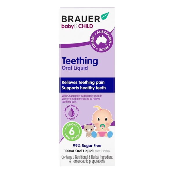 Siro giảm đau khi mọc răng Brauer Baby & Child Teething 100ml