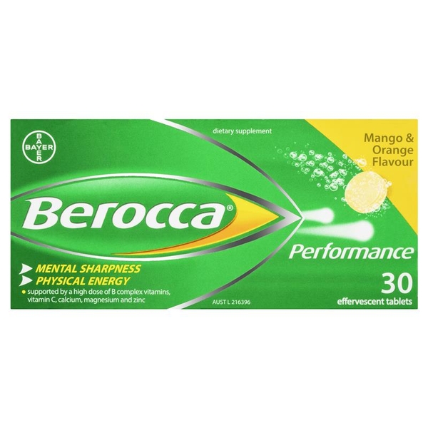 Vitamin tổng hợp Berocca Mango & Orange Effervescent