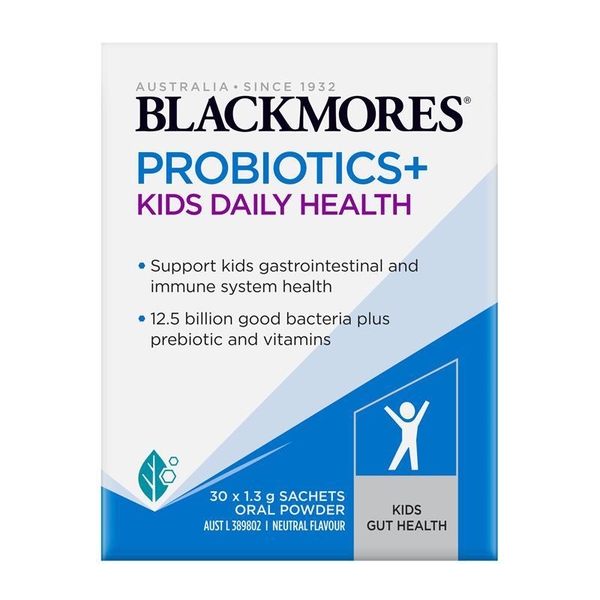 Men vi sinh hỗ trợ tiêu hóa & miễn dịch cho bé Blackmores Probiotics+ Kids Daily Health 30 gói x 1.3g