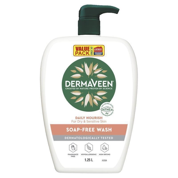 Sữa tắm dưỡng ẩm hàng ngày DermaVeen Daily Nourish Soap Free Wash