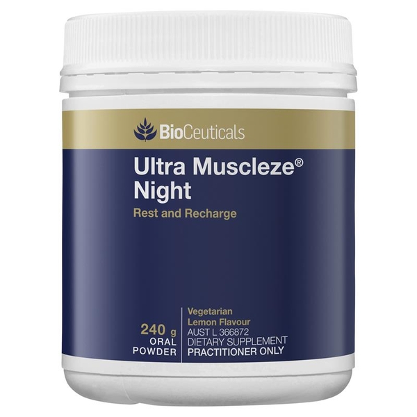 Bột uống bổ sung Magiê trước khi ngủ Bioceuticals Ultra Muscleze Night