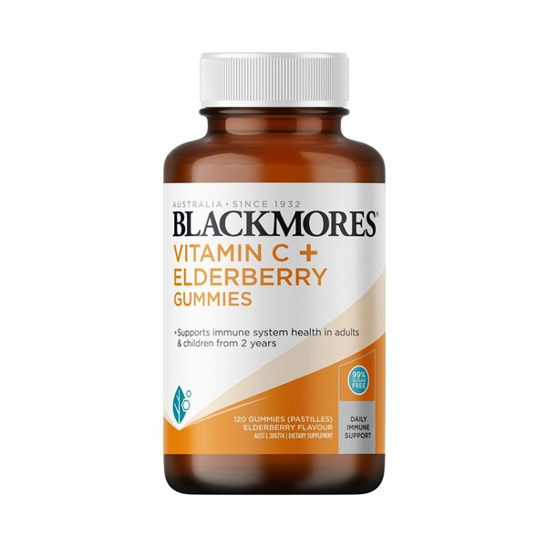 Kẹo dẻo bổ sung Vitamin C & Elderberry Blackmores Vitamin C + Elderberry Gummies 120 viên