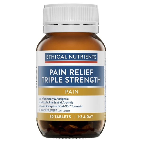 Viên uống giảm đau khớp Ethical Nutrients Pain Relief Triple Strength 30 viên [Pre-order]