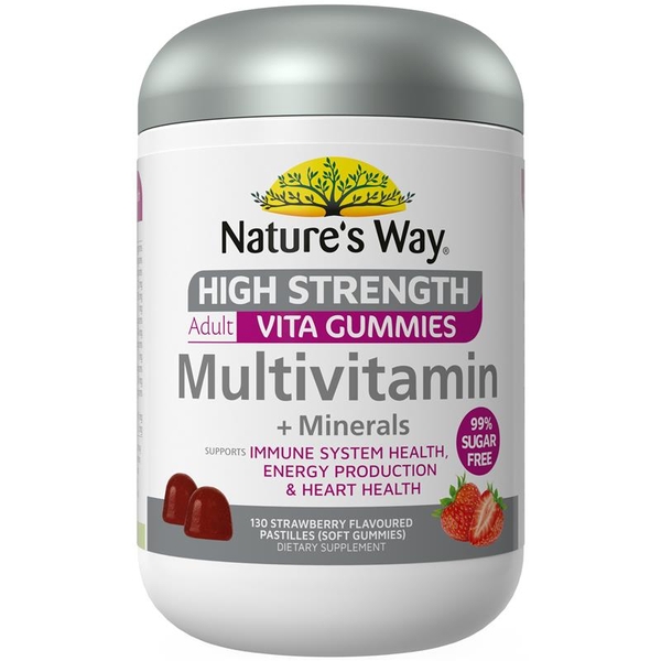 Kẹo dẻo bổ sung vitamin tổng hợp cho người lớn Nature's Way Adult Vita Gummies Sugar Free High Strength Multivitamin