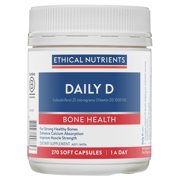 Viên uống giúp xương chắc khỏe Ethical Nutrients Daily D 270 viên