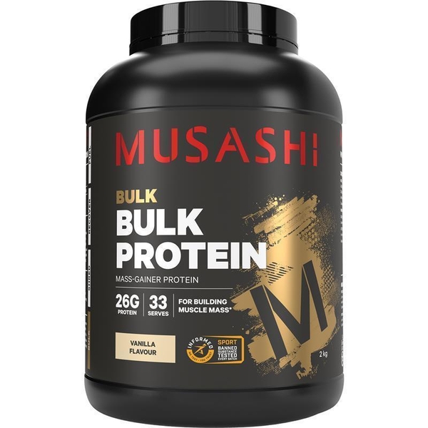 Bột protein hỗ trợ tăng cơ Musashi Bulk Protein