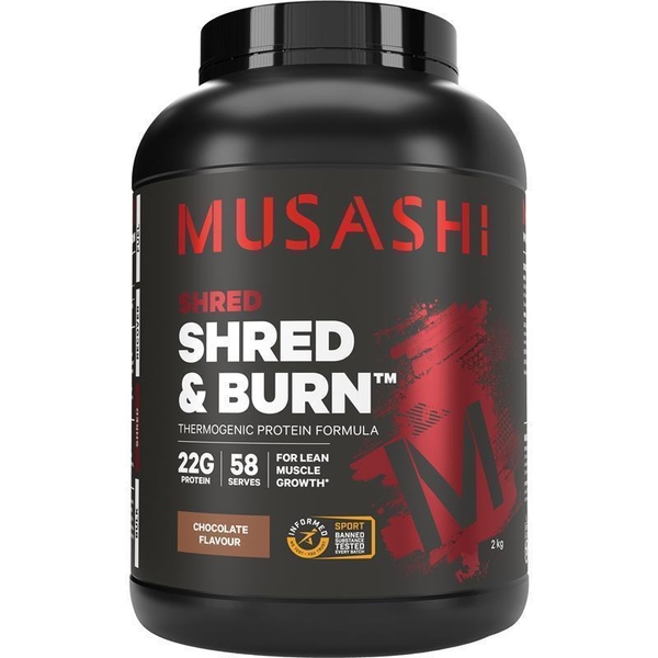 Bột đạm hỗ trợ đốt mỡ Musashi Shred And Burn