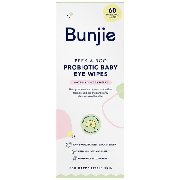 Khăn lau mắt cho bé Bunjie Probiotic Baby Eye Wipes