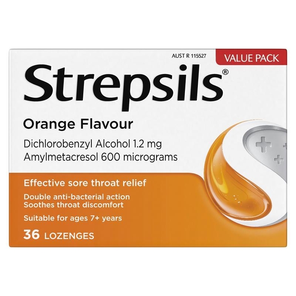 Viên ngậm giảm đau họng Strepsils Sore Throat Relief Lozenges