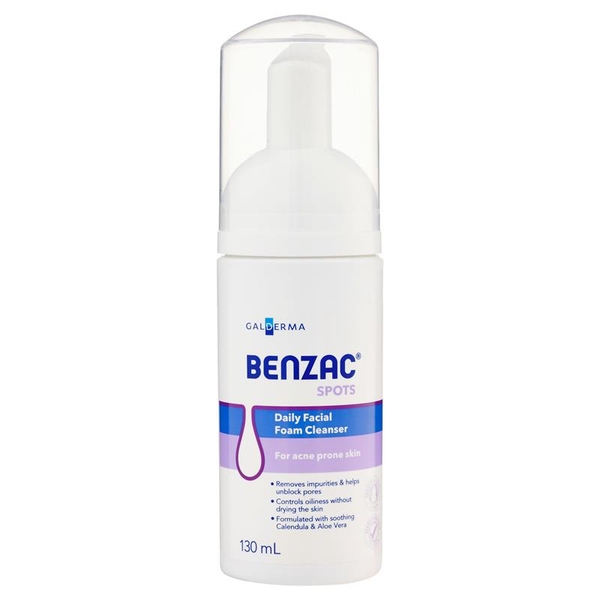 Sữa rửa mặt hàng ngày Benzac Daily Facial Foam Cleanser 130ml [Pre-order]
