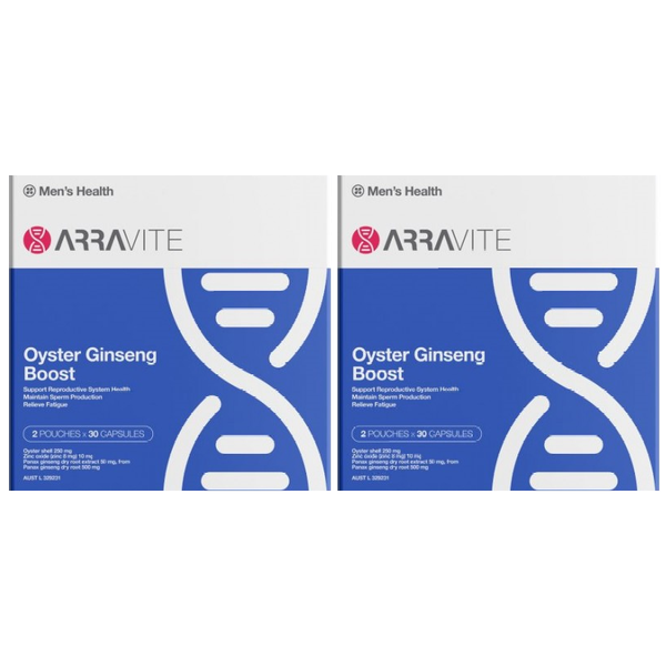 Viên uống bổ sung hàu và nhân sâm Arravite Oyster Ginseng Boost 2 túi x 30 viên