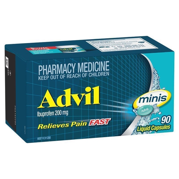Viên uống giảm đau Advil Ibuprofen Pain Relief Liquid Mini