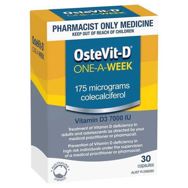 Viên uống bổ sung Vitamin D3 OsteVit-D Vitamin D3 7000IU 1-A-Week