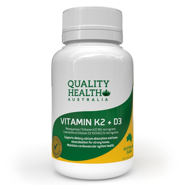 Viên uống bổ sung Vitamin K2 & D3 Quality Health 90 viên [Pre-order]