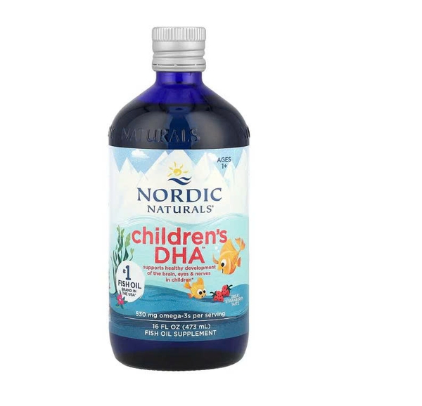 Siro bổ sung DHA Omega-3 vị dâu cho bé Nordic Naturals Children's DHA Ages 1+ Strawberry