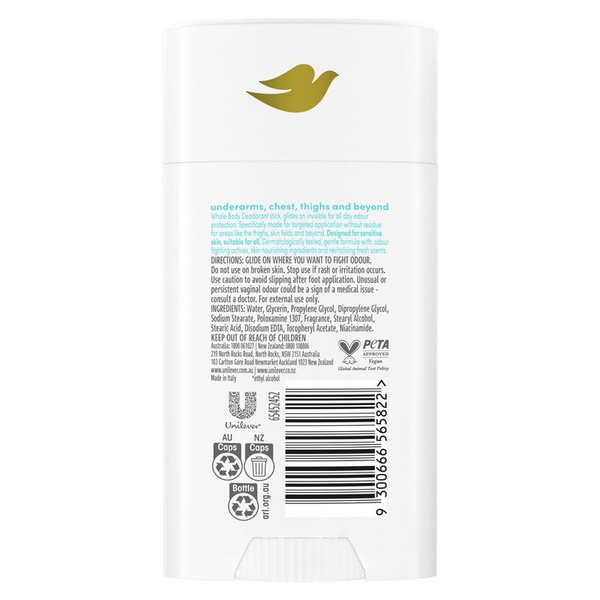 Sáp khử mùi toàn thân Dove Women Whole Body Deodorant Stick