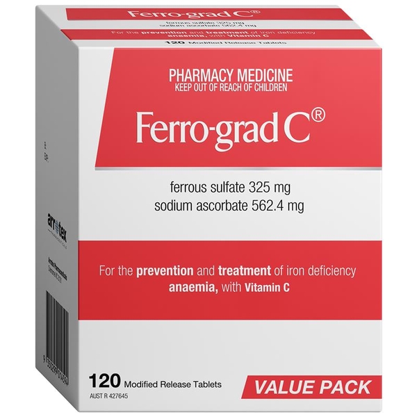 Viên uống bổ sung sắt và Vitamin C Ferro-Grad Iron & Vitamin C