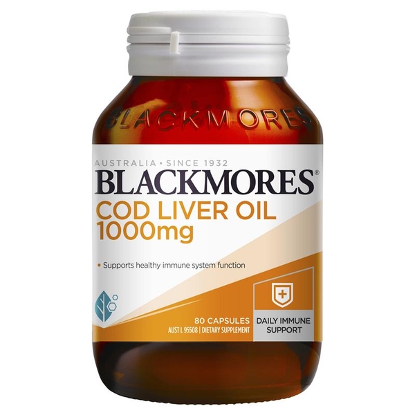 Dầu gan cá tuyết Blackmores Cod Liver Oil 1000mg 80 viên