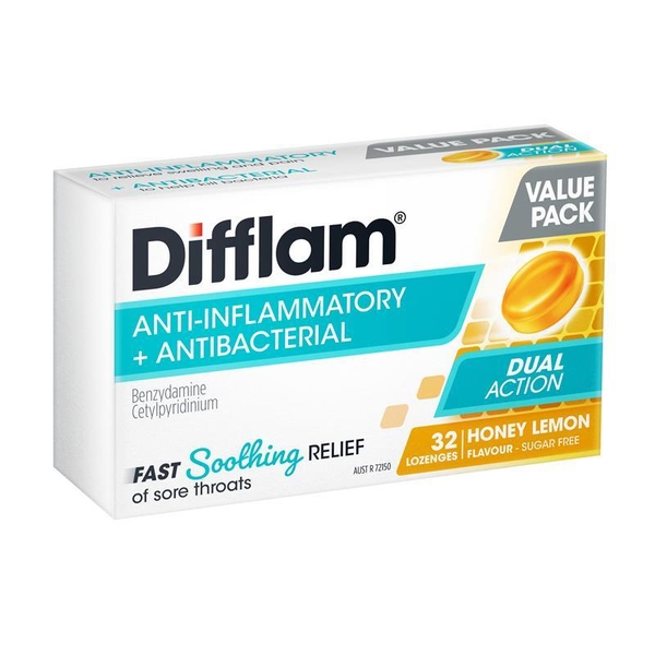 Viên ngậm giảm đau họng không đường Difflam Sore Throat Sugar Free