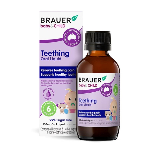 Siro giảm đau khi mọc răng Brauer Baby & Child Teething 100ml [Pre-order]