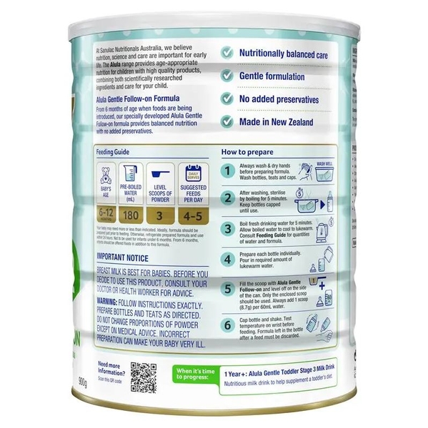 Sữa Alula Original số 2 Follow On 900g (6-12 tháng)