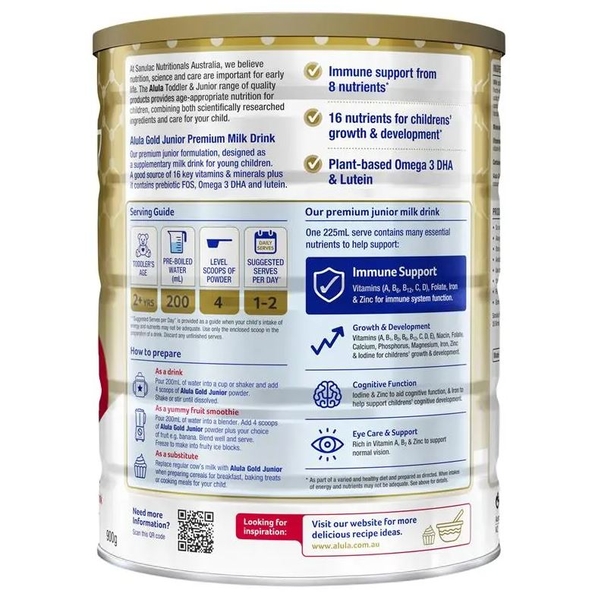 Sữa Alula Gold số 4 Junior của Úc 900g cho trẻ trên 2 tuổi